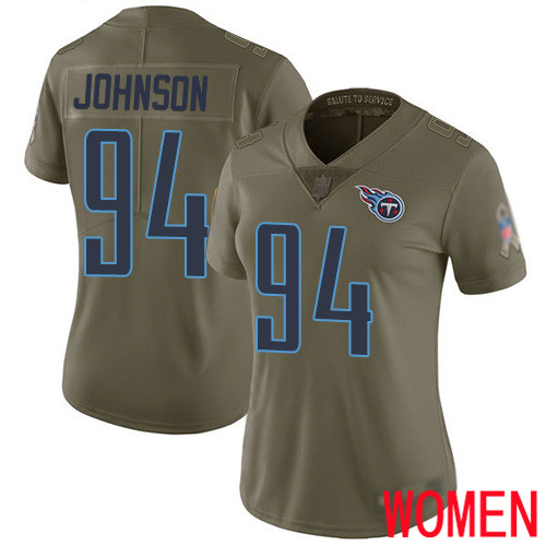 Tennessee Titans Limited Olive Women Austin Johnson Jersey NFL Football #94 2017 Salute to Service